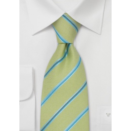 Green Ties - Striped Designer Tie by Chevalier
