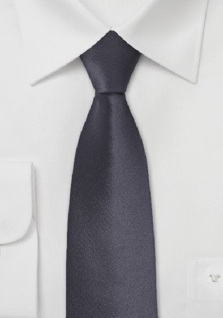 Dark Gray Skinny Tie