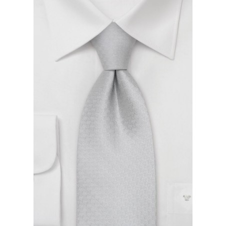 Designer Neckties by Chevalier - Solid Necktie in Platinum-Silver