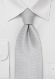 Designer Neckties by Chevalier - Solid Necktie in Platinum-Silver