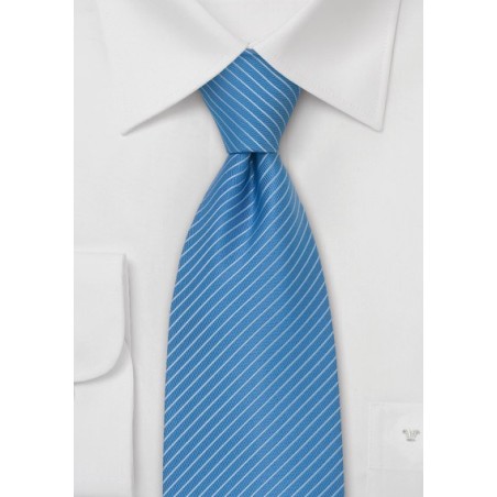 Light Blue Ties - Modern Striped Tie in Cornflower Blue