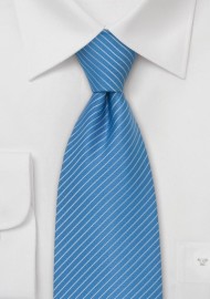 Light Blue Ties - Modern Striped Tie in Cornflower Blue