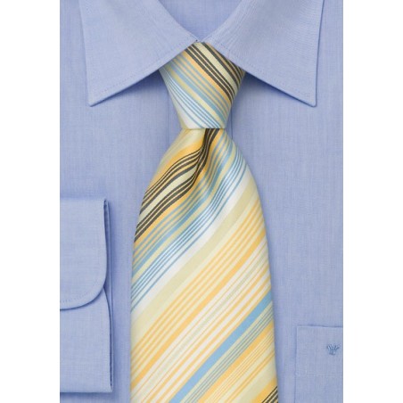 Yellow and Baby Blue Necktie