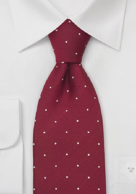 Cardinal Red Polka Dot Tie by Chevalier
