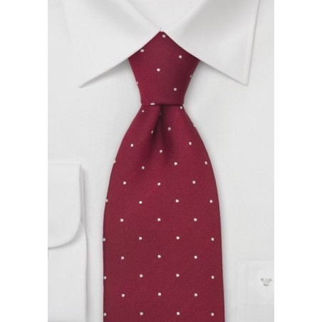 Cardinal Red Polka Dot Tie by Chevalier