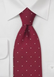 Cardinal Red Polka Dot Tie by Chevalier