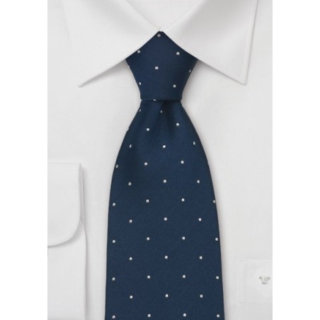 Midnight Blue Polka Dot Tie by Chevalier