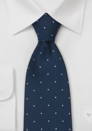 Midnight Blue Polka Dot Tie by Chevalier