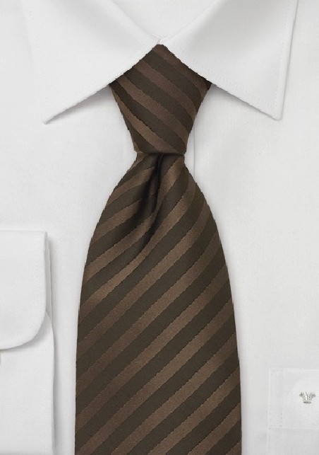 Chocolate Brown Necktie in Extra Long