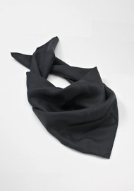 Solid Black Women's Silk Scarf