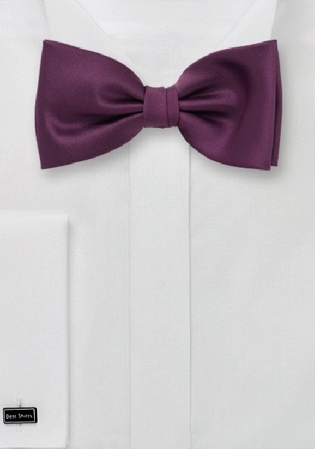 Wine-Red Bow Tie