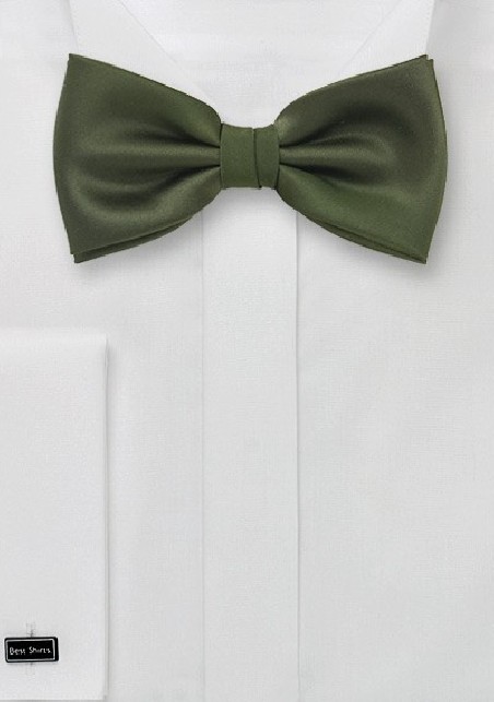 Dark Olive Green Bow Tie