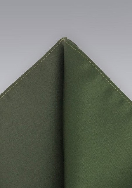 Dark Olive Pocket Square