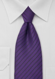 Classic Dark Purple Striped Tie
