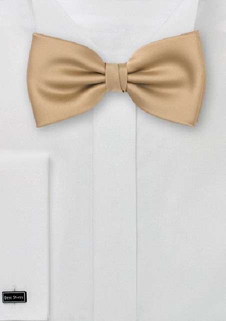 Solid Bow Tie in Caramel