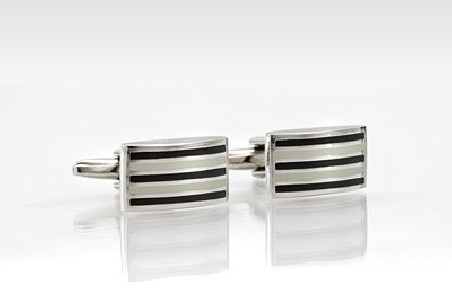 Formal Designer Cufflinks in Black & White