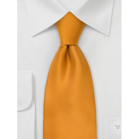 Silk Necktie in Amber-Orange