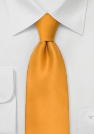 Extra Long Tie in Amber Yellow