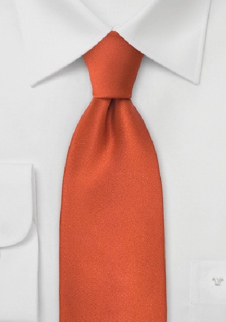 Solid Necktie in Persimmon-Orange