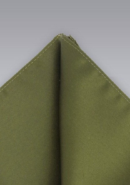 Olive Green Pocket Square