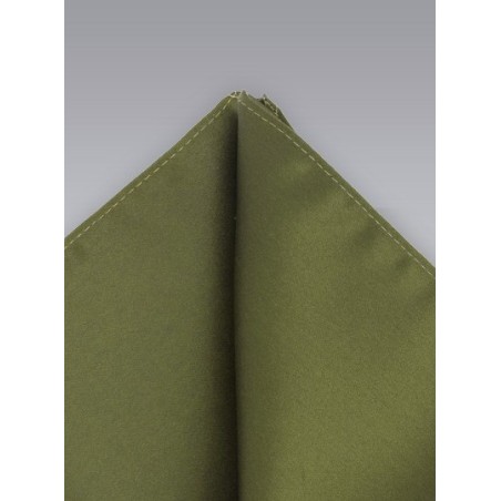 Olive Green Pocket Square