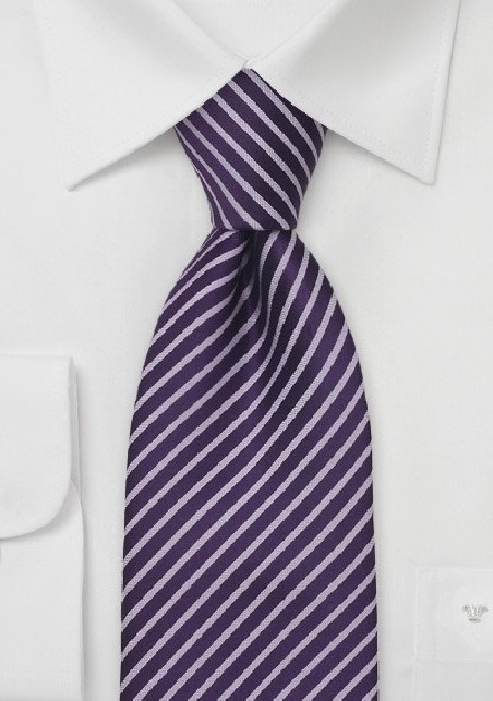 Purple and Lavender Striped Tie