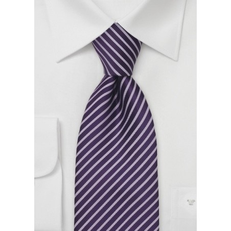 Purple and Lavender Striped Tie