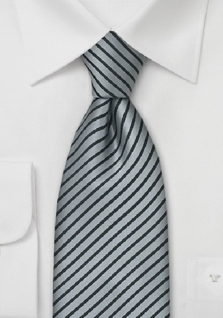 Modern Silver and Black Tie