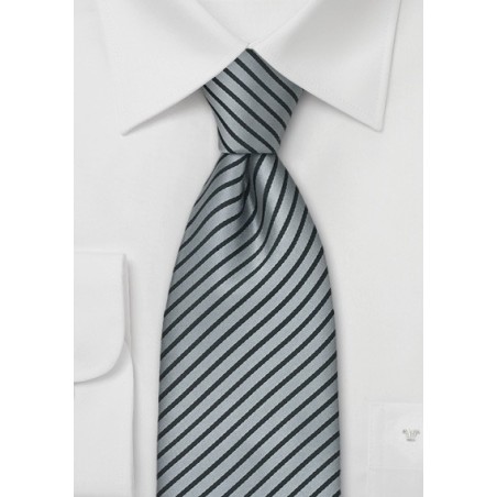 Modern Silver and Black Tie