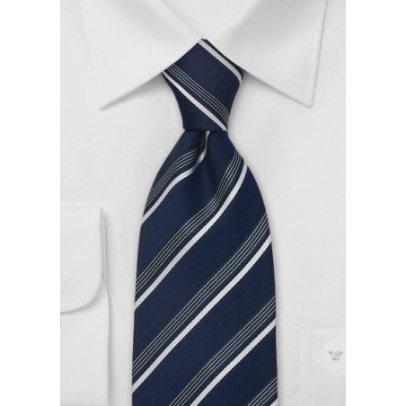 Sapphire Blue Striped Tie by Cavallieri