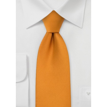 Solid Amber Orange Necktie