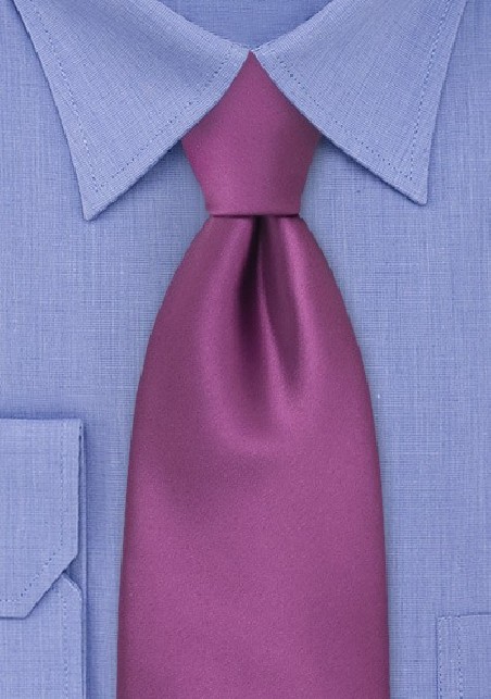Solid Dark Lilac Purple Necktie