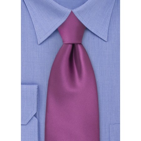 Solid Dark Lilac Purple Necktie
