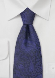 Indigo-Purple Paisley Tie