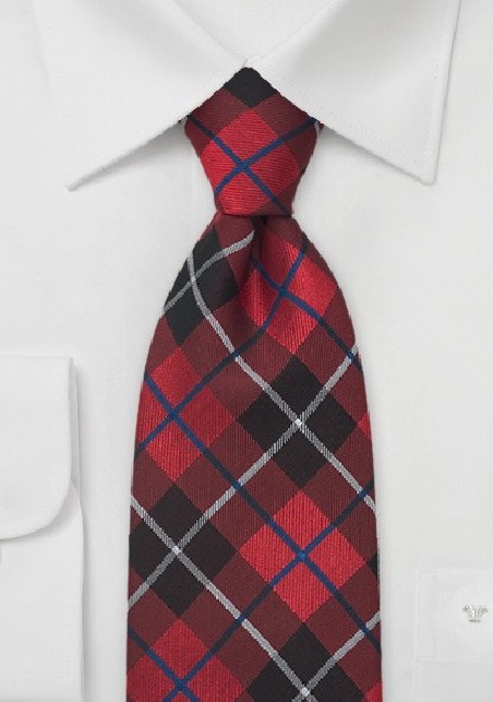 Traditional Tartan-Check Pattern Necktie