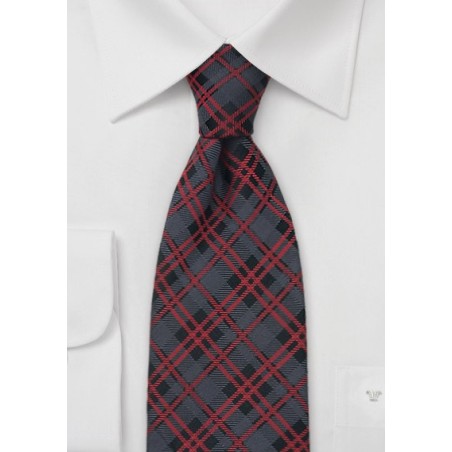 Tartan Check Pattern Designer Tie