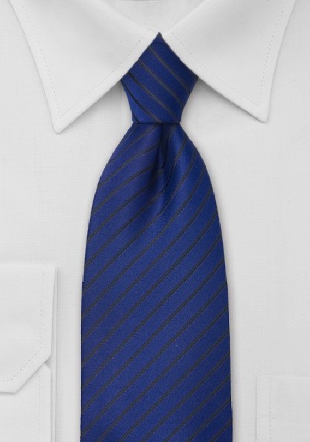 Striped Necktie in Egyptian Blue