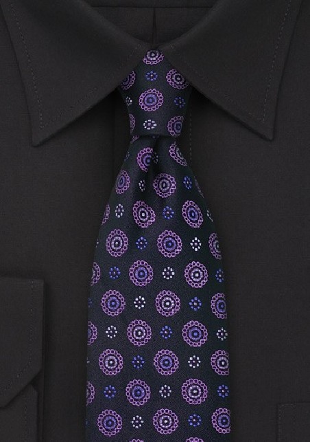 Purple Silk Tie by Chevalier