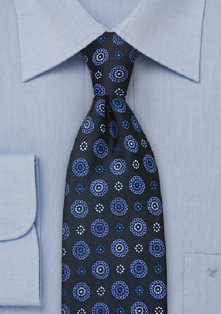 Dark Blue Silk Tie by Chevalier