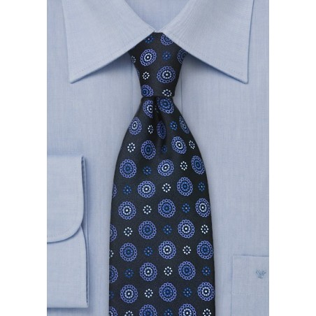 Dark Blue Silk Tie by Chevalier