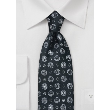 Charcoal Gray Designer Tie by Chevalier