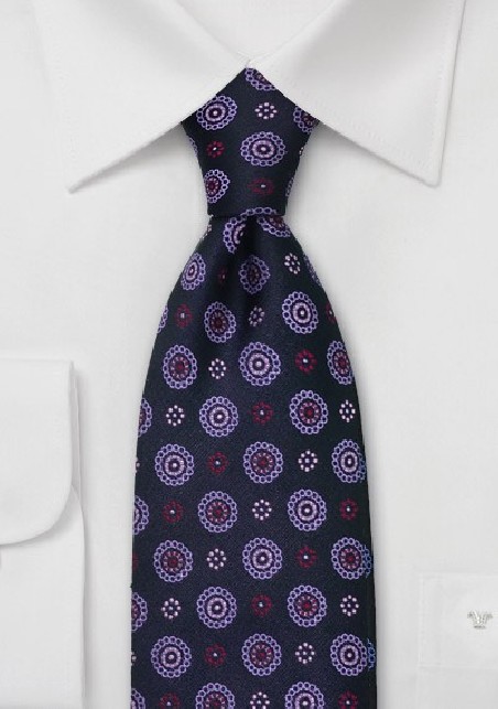Lavender and Purple Silk Tie by Chevalier