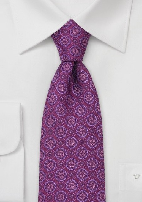 Chevalier Designer Tie in Magenta-Pink