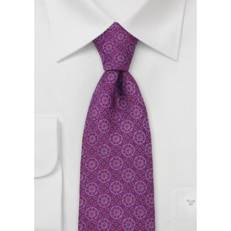 Chevalier Designer Tie in Magenta-Pink