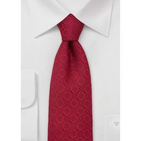 Designer Necktie by Chevalier in Venetian-Red