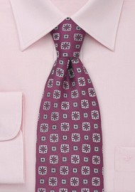 Dark Pink Silk Tie by Chevalier