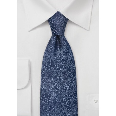 Navy and Silver Designer Tie by Chevalier