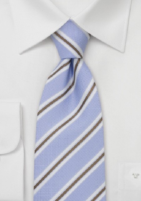 Light Blue Striped Tie by Cavallieri
