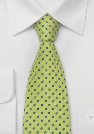 Spring-Green Floral Tie by Chevalier