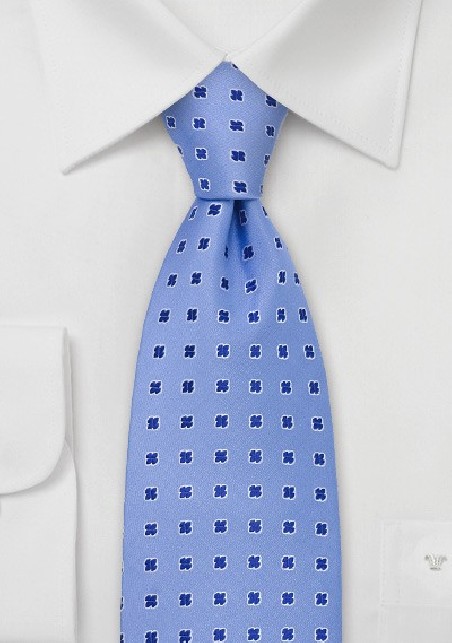 Light Blue Silk Tie by Designer Chevalier